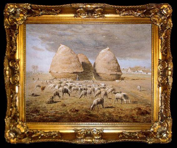framed  Jean Francois Millet Spring,haymow, ta009-2